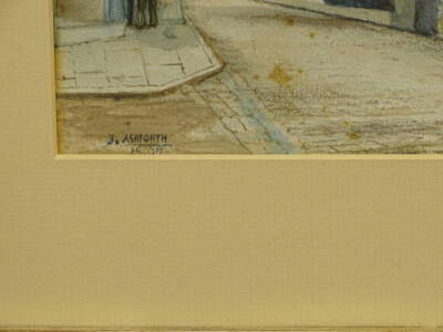 J. Ashforth (19thC/20thC). Newport Arch, watercolour, signed and dated 1907, 15cm x 21cm. - 3