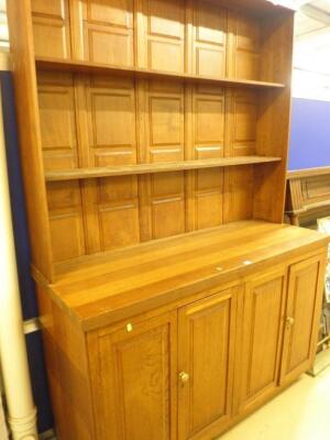 A panelled oak dresser