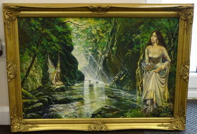 David Weston. Fairy Glen - The Princess, oil on canvas, signed, dated (19)94, titled verso, 59.5cm x 90cm. - 2