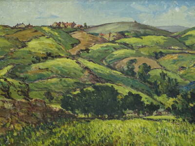 Edward Eaton Brannan (1886-1957). Trencrom, Cornwall, oil on canvas, signed and titled verso, 49.5cm x 59.5cm.