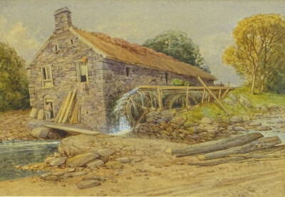 Edmund Gilling Hallewell (1822-1869). Watermill, watercolour, signed and dated 1869, 22cm x 30cm, and another indistinctly signed (2).