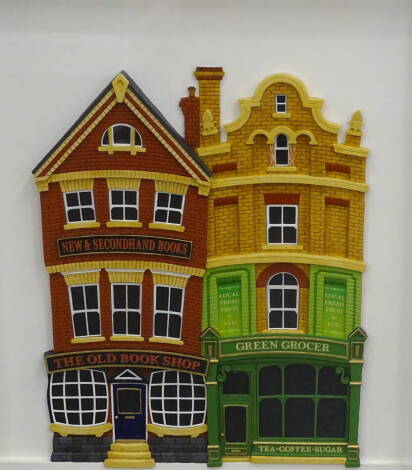 Simon Buttery. The Old Book Shop, multi media, signed and dated (20)14, 60cm x 44.5cm.