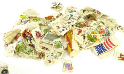 A large quantity of silk cigarette cards, various makers.