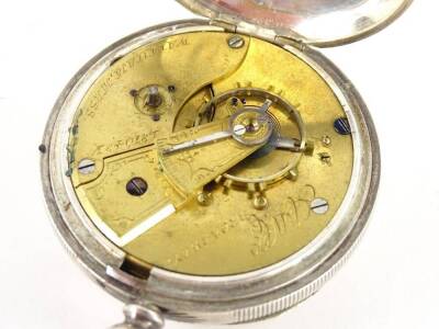 Two silver cased pocket watches, each with enamel dial, one bearing the name Depree, Raeburn & Young Exeter, the other Fattorini & Sons Bradford. (AF) - 2