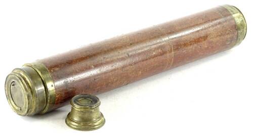 A late 19thC mahogany and brass field telescope. (AF)