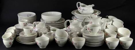 A Royal Doulton Pillar Rose pattern part tea, coffee and dinner service.