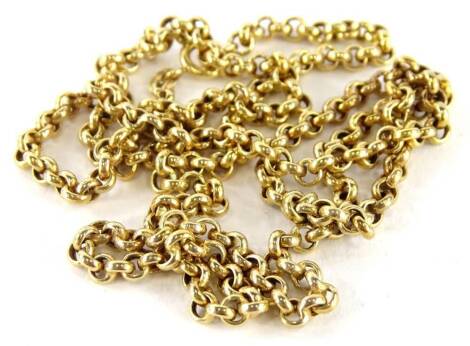 A 9ct gold belcher chain, 61cm L overall, 9.6g.