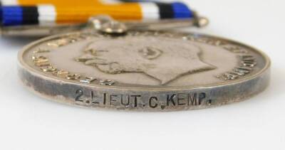 A Six Regiment South Africa and other medal group, each similarly marked for Lieutenant Charles Kemp, comprising Queens South Africa medal with clasps for Relief of Kimberley Paardeberg, Drefontein Johannesburg Diamond Hill and Belfast named to 4974 PTE C - 8