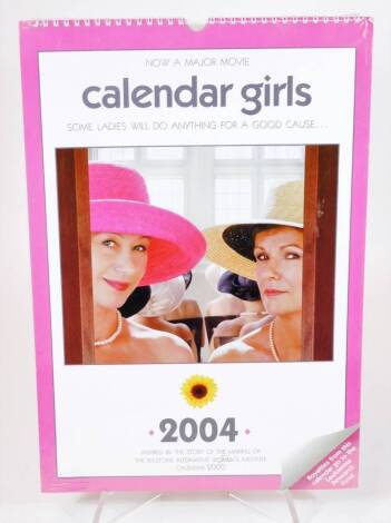 An original 2004 Calendar Girls calendar, in plastic wrapper, 42cm x 29cm.