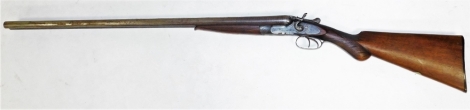 A 19thC James Williams & Co of Bingham & London 12-bore side-by-side hammer action shotgun, serial no. 88293, 76cm barrels, (AF). NB. Buyers of this lot must be Registered Firearms Dealers. All enquiries Colin Young MRICS 07976 977169.