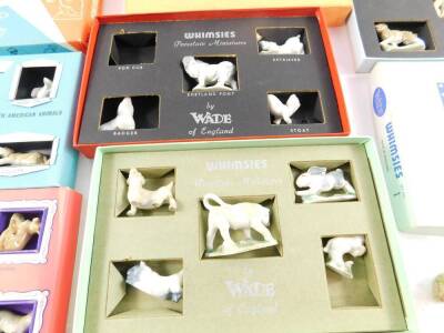 Five Wade Whimsies boxed sets, No's 1-3, Pedigree Dogs No 7 and North American Animals No 9, together with unboxed Wade Whimsies. (AF) - 4