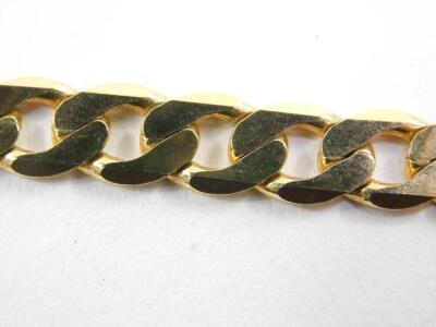 .A 9ct gold curb link neck chain, on a lobster claw clasp, 47.5g. - 3