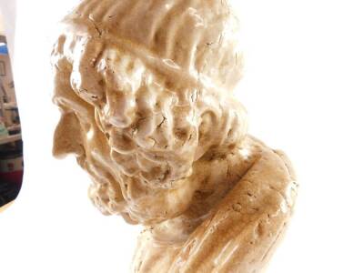 After The Antique, a pottery classical bust of an old man, 48cm H. - 3