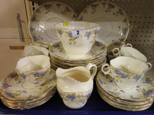 A late XIX century Staffordshire part tea service printed in