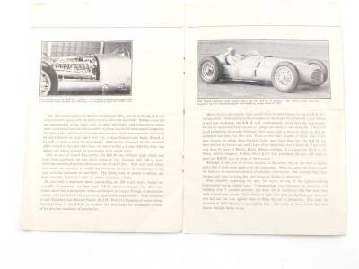 BRM Interest. The BRM Design booklet, circa 1954, bearing indistinct signature, together with a photograph album containing BRM photographs of BRM racing cars. - 6