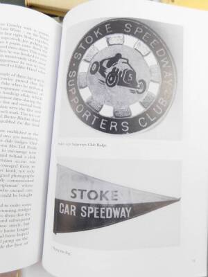 Desen G H. Motor Racing In Miniature, published by The Drysdale Press 1948., together with Motorcycling and Motor Racing ephemera, to include Highlights of the Isle of Man TT Sound Stories LP record, further record, Silverstone May 5th 1956 Official Progr - 2