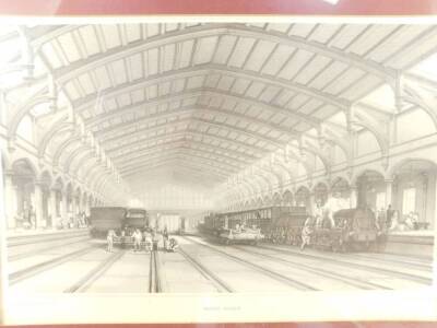 A framed print of Bristol Railway Station, The Steam Cameramen Book, Rail Atlas of Britain 1977, and two Railway Magazines. (5) - 2