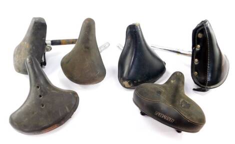 Bicycle saddles, to include Sturmey - Archer, Specialised, etc. (6)