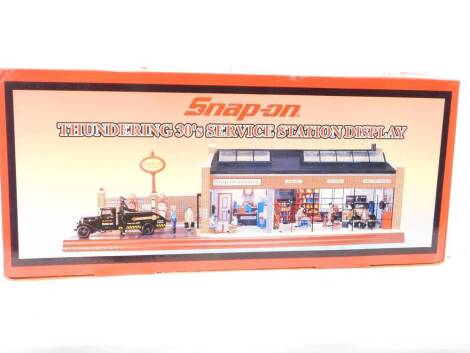 A Snap-On Thundering 30's Service Station display diorama, 1:24 scale, boxed.