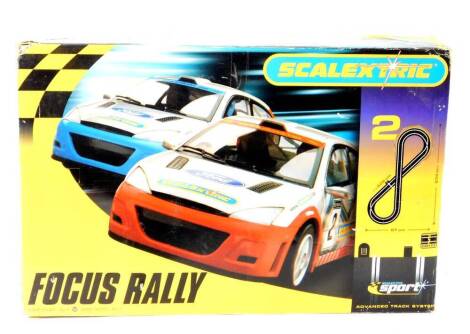 A Scalextric Focus Rally set, Scalextric Advance Track System, Ford Focus No 1 and No 2, boxed. (AF)