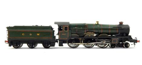 A kit built OO Gauge locomotive The South Wales Borderers, GW green livery, 4-6-0, 4037.