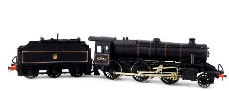 A kit built OO guage Lobster Class locomotive, British Rail black livery, 2-6-0, 42967.