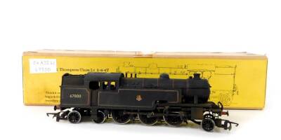 A kit built OO gauge L1 Class locomotive, British Rail black livery, 2-6-4T, 67800, with associated box.