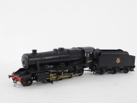 A kit built OO gauge 8F-A Class locomotive, British Rail black livery, 2-8-0, 48379.
