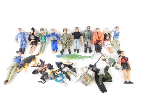 Action Man, to include figures, animals, accessories, etc. (1 box)