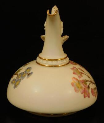 A Royal Worcester blush ivory squat jug, with stylized flower groups, shape code 1048, 1889, 11cm H. - 4