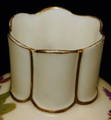 An unusual shaped Royal Worcester blush ivory vase, shape code 991, c1930, 8cm H. - 3
