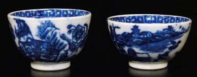 A Caughley miniature tea bowl and saucer en suite, c1780, saucer 7.5cm Dia. - 4