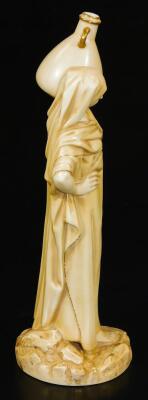 A Royal Worcester blush ivory figure, of a female water carrier, shape code 1250, c1912, 14cm H. - 4