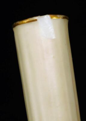 A Royal Worcester blush ivory bamboo vase, 16cm H. - 7