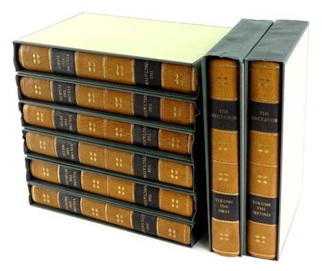 Various volumes of The Spectator, leather bound in slip cases (8).