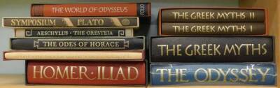 Folio Society. Works relating to classical literature, to include Homer's Iliad and The Odyssey, Greek Myths, Plato's Aeschylus, etc., (10).