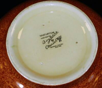 A 1930s Clarice Cliff Nasturtium pattern Bizarre bowl, of circular form, typically decorated, printed marks beneath, 20cm Dia. - 5
