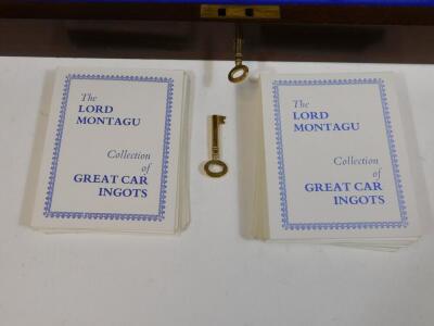 A Lord Montague silver ingot Great Car Collection, comprising thirty six pieces, in fitted case, each 2oz, with associated paperwork. - 3