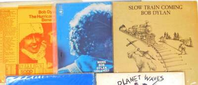 Various records, Bob Dylan, The Hurricane Car To Benefit, Greatest Hits, Slow Train Coming, Talkin' Bear Mt. Massacre Picnic Blues, Planet Waves. - 2