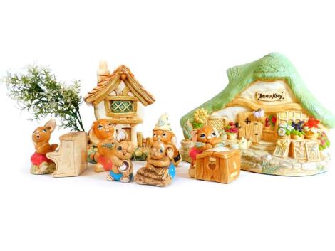 Various Pendelfin, to include Beau Kay, Hobble Cottage, 26cm H, various figures, etc. (a quantity)