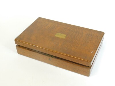 A 20thC oak cased canteen, containing a quantity of plated cutlery, 41cm W. (a quantity) - 3