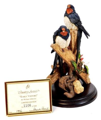 A Country Artists limited edition figure group Early Visitors, no.1106 of 5000, 24cm H.