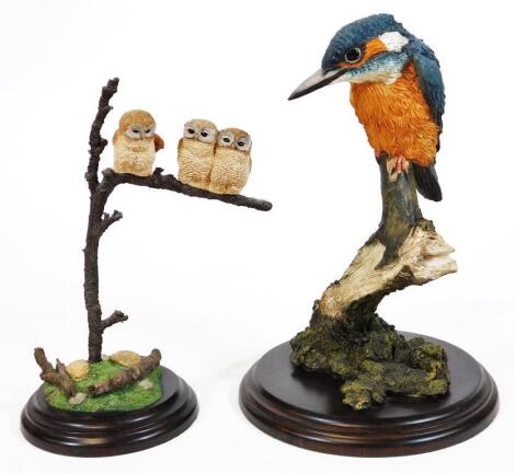 A Country Artists figure group Kingfisher, CA85, 23cm H, and Two's Company, CA243. (2)