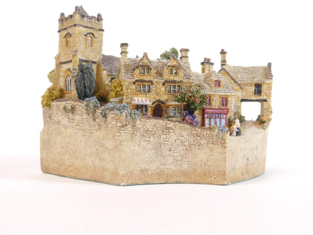 Jane Hart Danbury Mint cottage groups, comprising of four Cotswold Village  groups, 13cm W. (4, boxed)