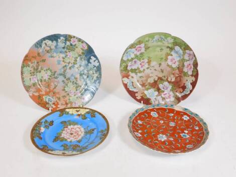 A collection of various cabinet plates, to include a 19thC floral patterned example with gilt highlights, 18cm W, various others, etc. (a quantity)