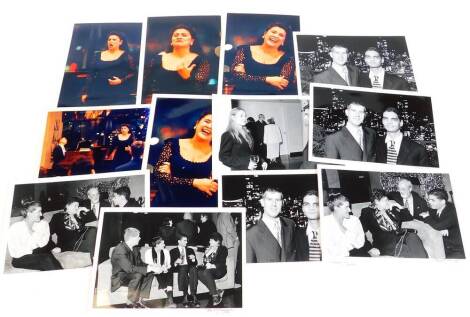 Various Steve Sherman colour photographs, some possibly of Nancy Fabiola Herrera, etc. 19cm x 12cm, with printed marks beneath. To be sold without copyright. Photo credits copyright to Steve J Sherman, 161 West 45th Street Suite, 1403 New York.