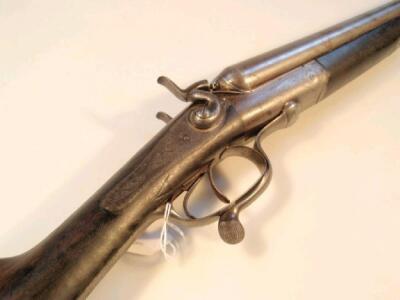 A Boss & Co 12 bore side-by-side hammer action under-lever shotgun with