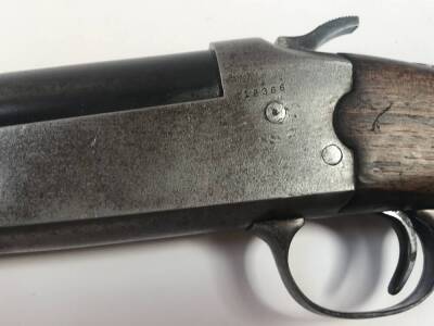 A 12 bore single barrel shotgun, unknown maker, serial number 18366. Auctioneer's note: to purchase this lot you must have a current and valid shotgun certificate. - 2