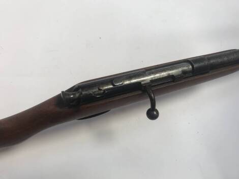 A Webley .410 single barrel bolt action shotgun, patent number 722520. Auctioneer's note: to purchase this lot you must have a current and valid shotgun certificate.