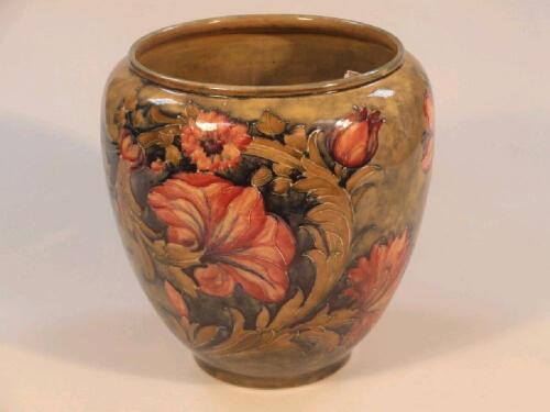 An early William Moorcroft pottery ovoid large vase